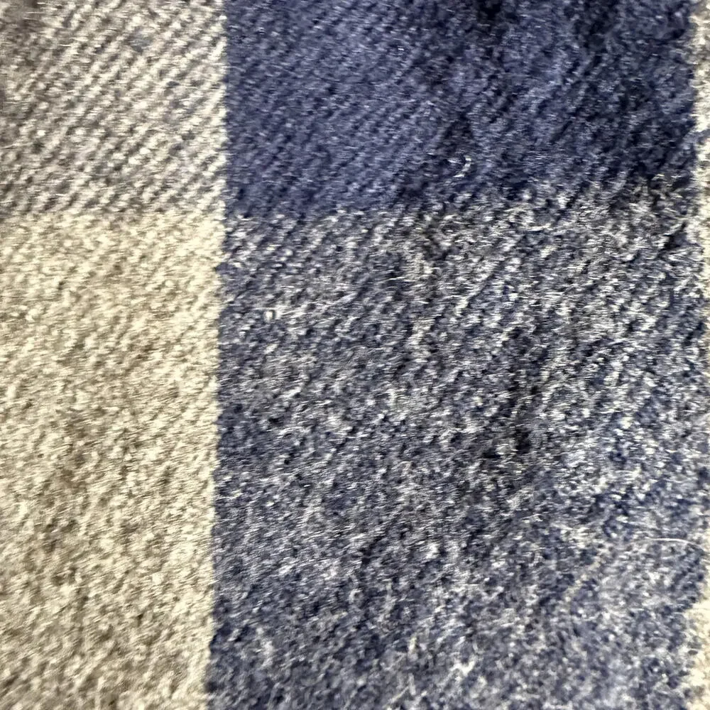 J. Crew Midweight Flannel Blue/Beige Plaid Men's Size M Grunge‎ Y2K Preppy